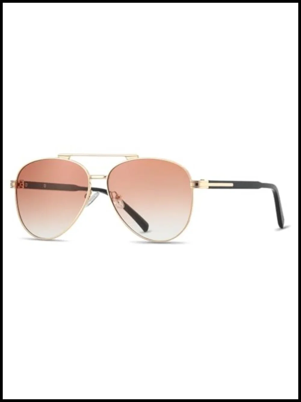 Retro Double Bridge Aviator Sunglasses Metal Frame UV400